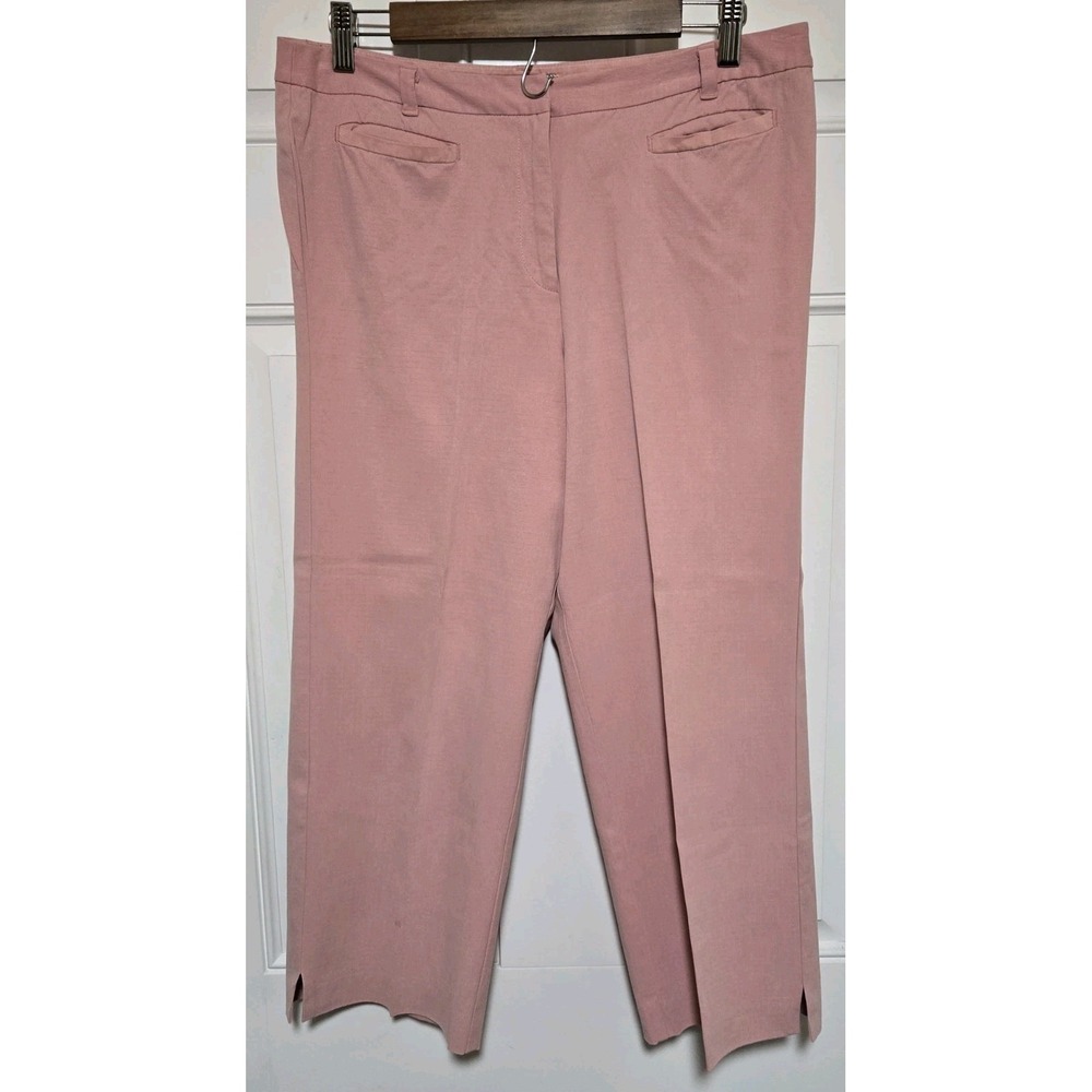Tommy Bahama Woman's Cropped Pants 100%‎ Silk Pink Stetch Size 12
